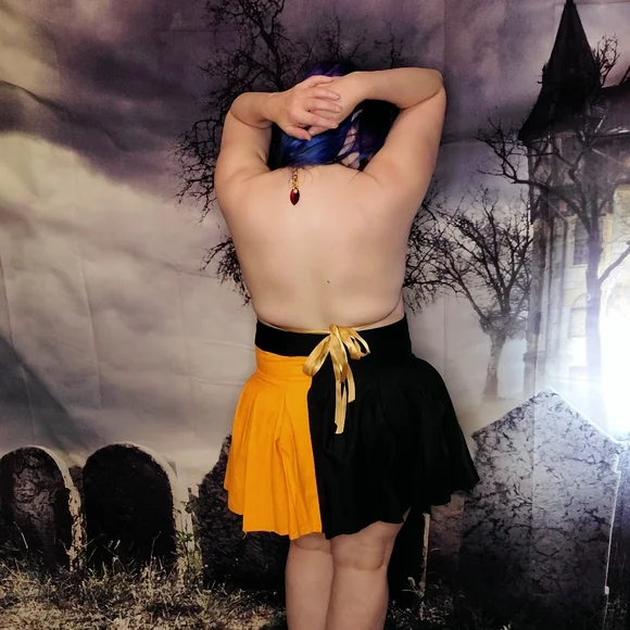 Dolls kill burn festival rave club scalemail red orange gold halter top S-XL